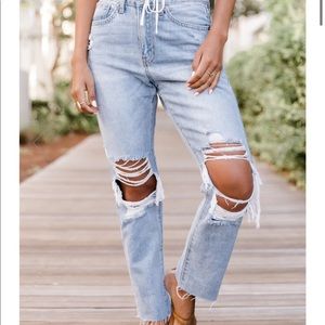 Pink Lily Mom Jeans